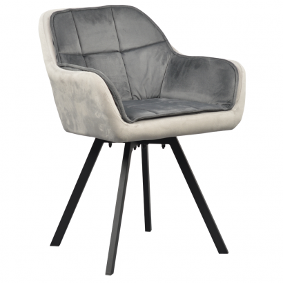 Forgó étkezőszék. szürke Velvet szovet. FLER