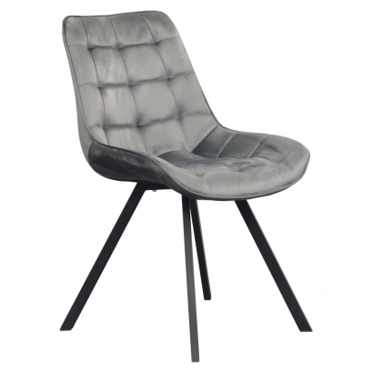 Étkezőszék. sotétszürke Velvet szovet/fekete. SAMIRA