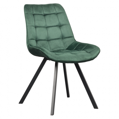 Étkezőszék. sotétzold Velvet szovet/fekete. SAMIRA