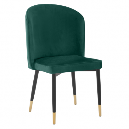 Étkezőszék. zold Velvet szovet/fekete. UDAJA