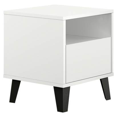 Éjjeliszekrény. fehér. BOGAN NEW 1S