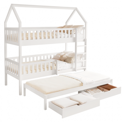 Montessori emeletes ágy pótággyal. fehér. VENITA TYP 1 Montessori emeletes ágy pótággyal. fehér. VENITA TYP 1