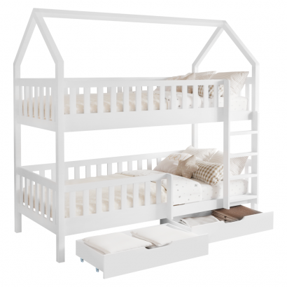 Montessori emeletes ágy. fehér. VENITA TYP 2