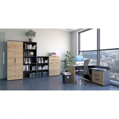 Irodai osszeállítás. grafit/artisan tolgy. KLAUDIUS