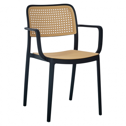 Rakásolható szék. fekete/bézs. RAVID NEW TYP 2