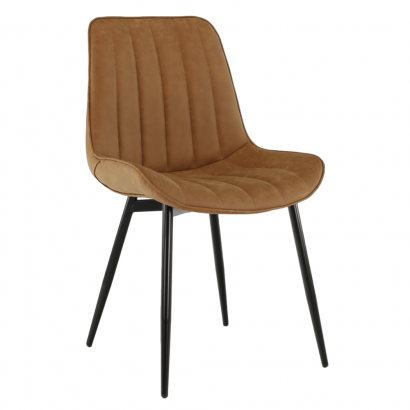 Szék. ekobőr barna camel/fekete. HAZAL