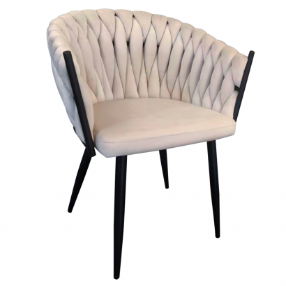 Étkezőszék. világosbézs Velvet szovet/fekete. BLER