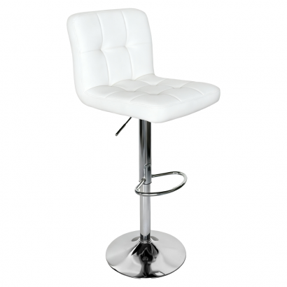 Bárszék. fehér textilbőr/króm. KANDY 2 NEW