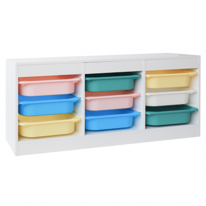 Rendszerező tárolódobozokkal. fehér/színes. TRIMAL NEW