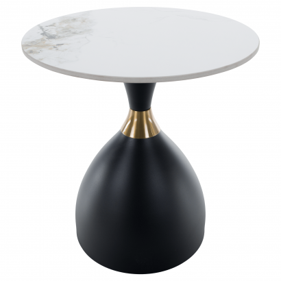 Dohányzóasztal. fehér márvány/fekete/arany. ODIS NEW