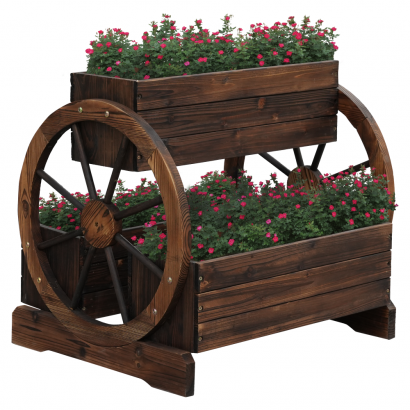 Fa virágcserép. barna. SABA