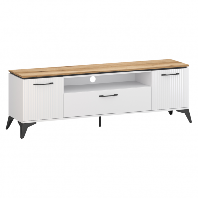 TV szekrény. fehér/evoke tolgy. VELIS 2D1S/170