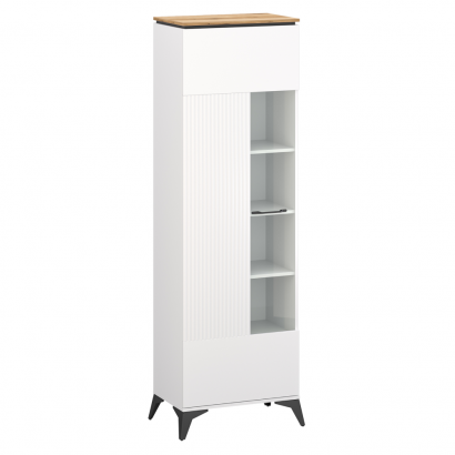 Vitrin. fehér/evoke tolgy. VELIS 1D