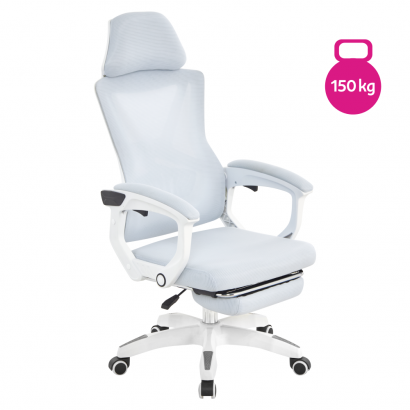 Irodai szék. világosszürke/fehér. teherbírás 150 kg. MALVIN