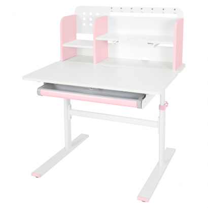 Novekvő íróasztal. rózsaszín/fehér. ADAN