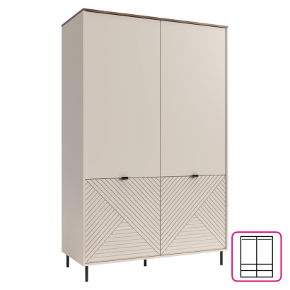 Szekrény. kasmír/castello tolgy. EYCO 4D