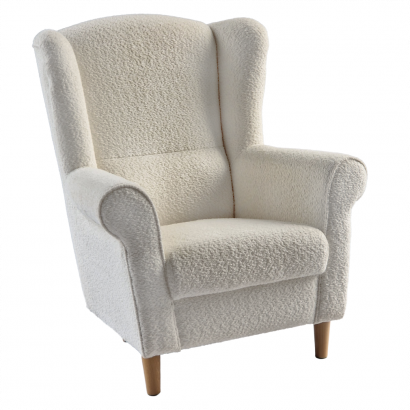 Füles fotel. tejszínes szovet Coral. CHARLOT