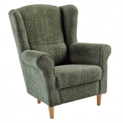 Füles fotel. zold szovet Coral. CHARLOT