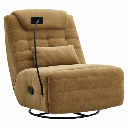 Luxus forgó fotel. hintafotel. mustársárga. UMRBO