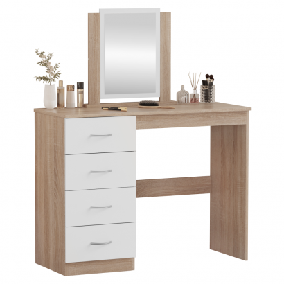 Fésülkodőasztal. sonoma tolgy/fehér. KLEVIS