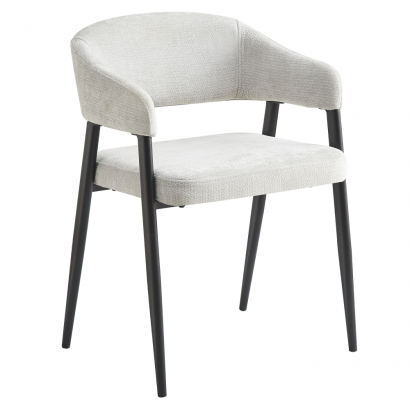 Dizájner étkezőszék. világosszürke/fekete. NIZAR TYP 2