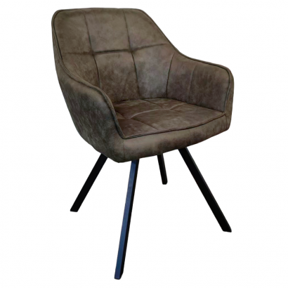 Forgó étkezőszék. zold szovet csiszolt bőr hatással. SAMANTA