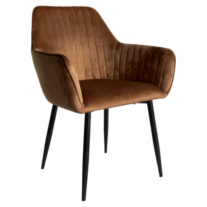 Étkezőfotel. barna Velvet szovet/fekete. ZIRKOS