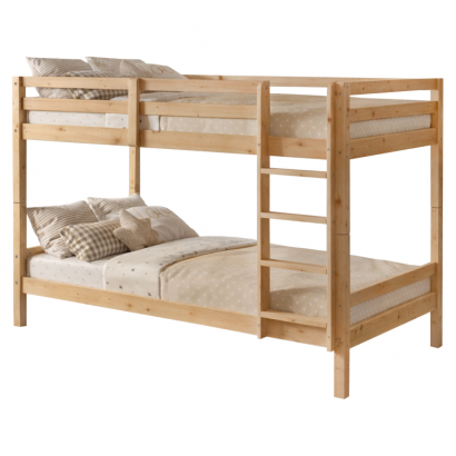 Emeletes ágy. 90x200. tomor fa. natúr. INEZA