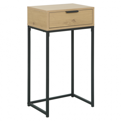 Kisasztal fiókkal. tolgy/fekete. LERTOS