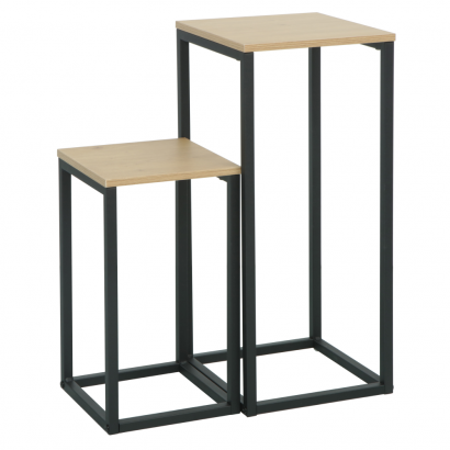 Kisasztalok. 2 db-os szett. tolgy/fekete. TOLSOS