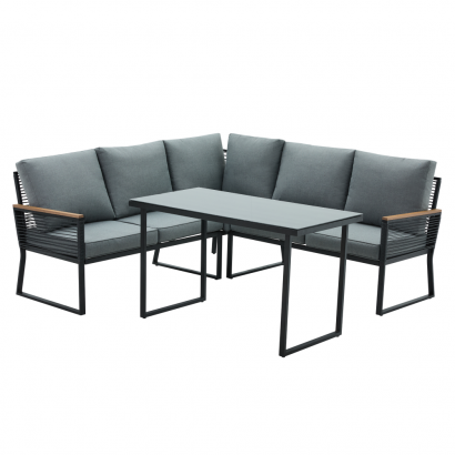 Kerti szett. fekete/szürke. FARLY