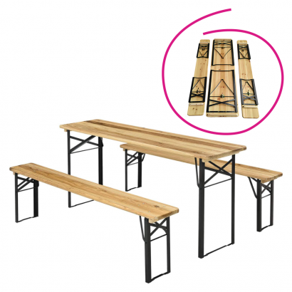 Sorpad garnitúra 1+2. fa/fém. természetes/fekete. LORIS
