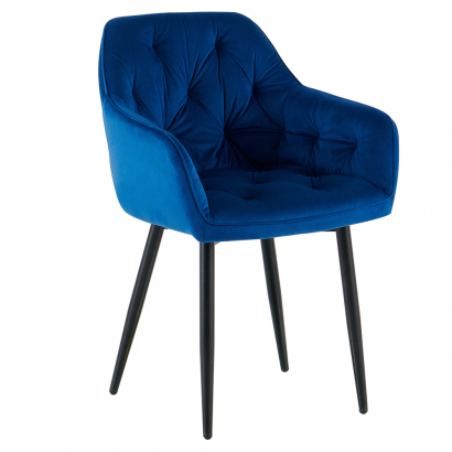Dizájnos fotel. kék Velvet szovet. FEDRIS 2 NEW