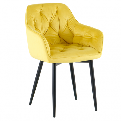 Dizájnos fotel. sárga Velvet szovet. FEDRIS 2 NEW