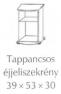 Tappancsos nyitott fenyő éjjeliszekrény