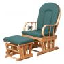 Relax Glider szék zöld-bükk tömörfa színben.