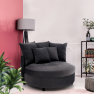 Kerek fotel, Velvet szövet szürke, SALOTO