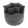 Kerek fotel, Velvet szövet szürke, SALOTO