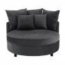Kerek fotel, Velvet szövet szürke, SALOTO