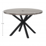 Étkezőasztal, beton/fekete, átmérő 120 cm, MEDOR