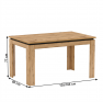 Étkezőasztal  kinyitható, wotan tölgy, 135-184x86 cm, TORONTA S