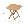 Asztal, natúr bambusz, 58x58 cm, DENICE
