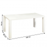 Étkezőasztal, fehér magas fény HG, 160x80 cm, ASPER NEW TIP 4