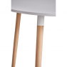 Étkezőasztal, fehér/bükk, átmérő 80 cm, ELCAN