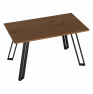 Étkezőasztal, tölgy/fekete, 140x80 cm, PEDAL