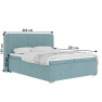 Boxspring ágy 180x200, mentol, LORENA