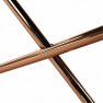 Konferenciaasztal, rose gold króm rózsaszín/fekete, ROSALO