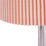 Asztali lámpa, fém/rózsaszín textil lámpabúra, GAIDEN