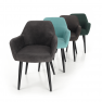Design fotel, zöld/fekete, LACEY