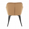 Design szék steppelt háttámlával, barna/fekete, BERILIO